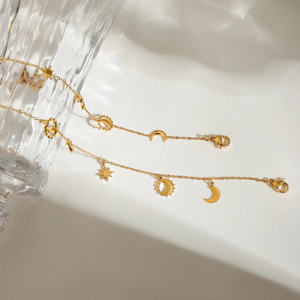 Star & Moon Charms Bracelet