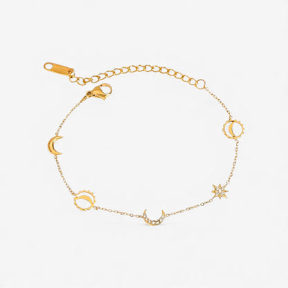 Star & Moon Charms Bracelet