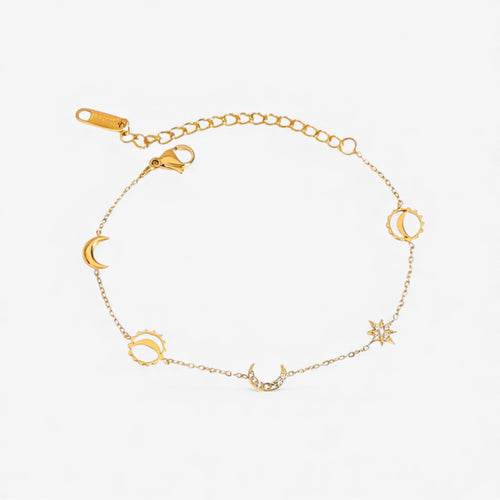 Star & Moon Charms Bracelet