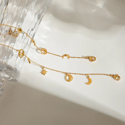 Star & Moon Charms Bracelet