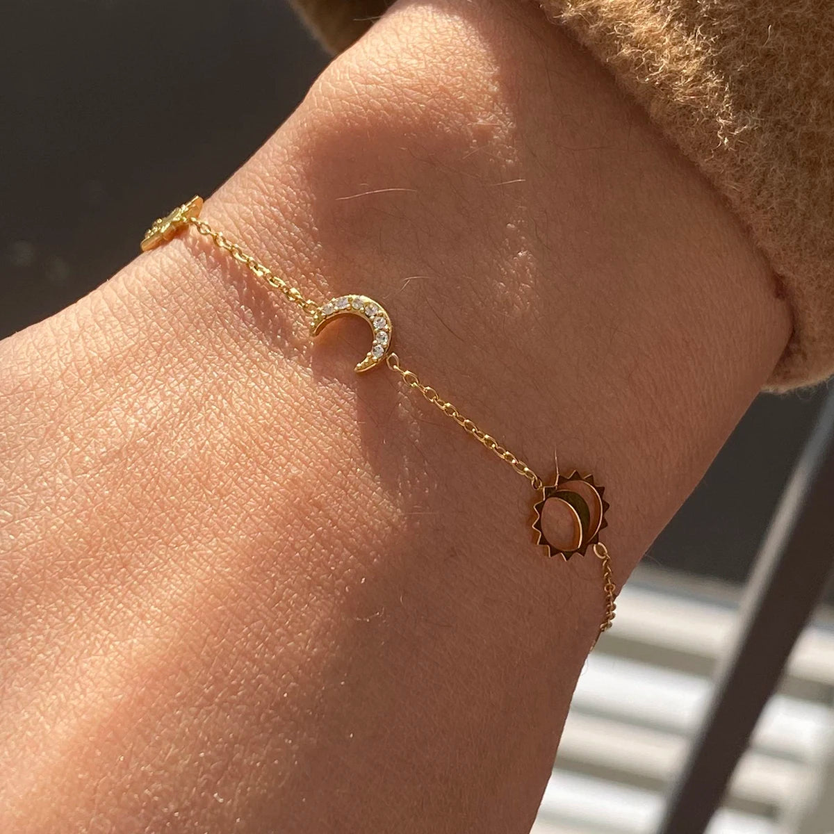 Star & Moon Charms Bracelet