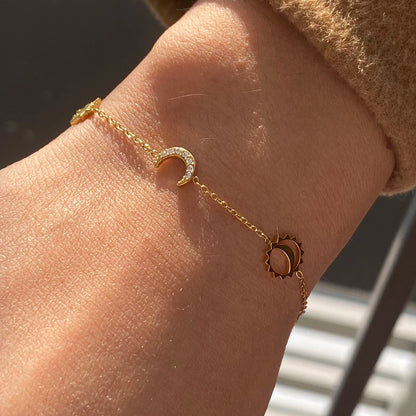 Star & Moon Charms Bracelet