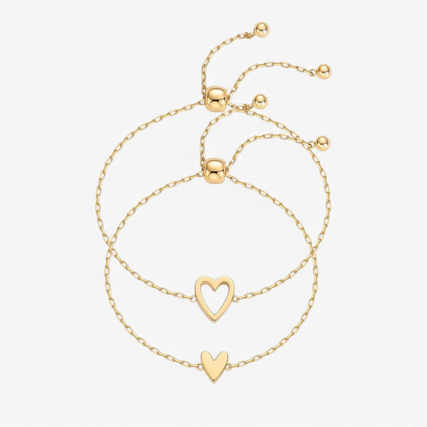 Heart Pendant Bracelet Set - Ideal Gift for Best Friends