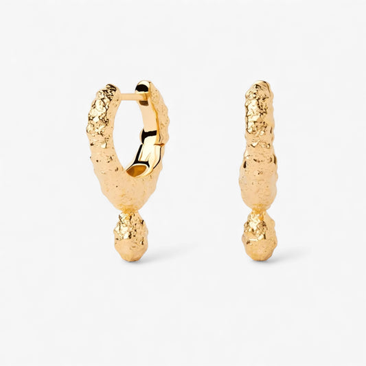 Lava Texture Hoop Earrings