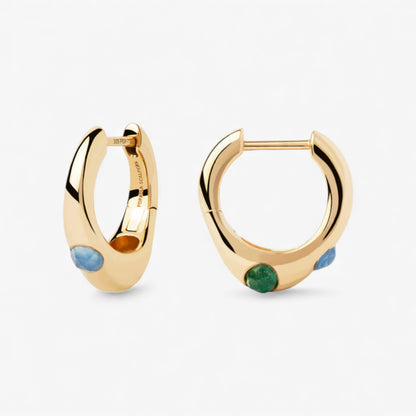 Coral Hoops Earrings