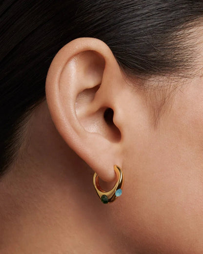 Coral Hoops Earrings - MAURÉ