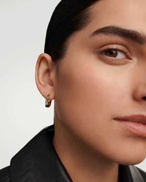 Coral Hoops Earrings - MAURÉ