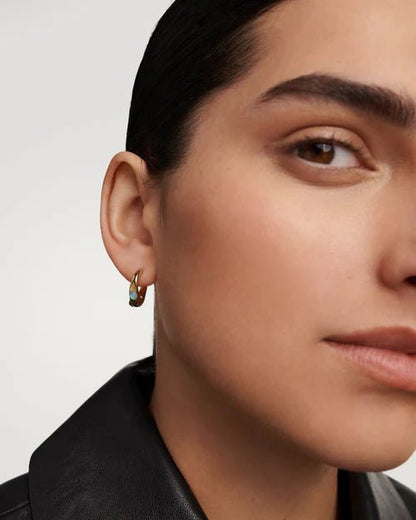 Coral Hoops Earrings - MAURÉ