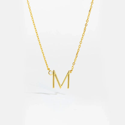 Golden Initial Charm Necklace - MAURÉ
