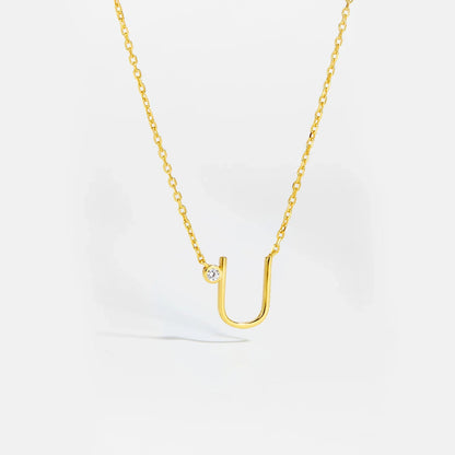 Golden Initial Charm Necklace - MAURÉ