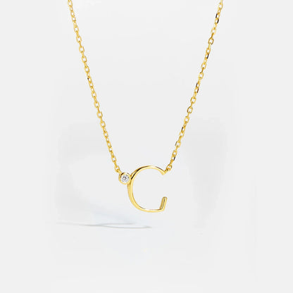Golden Initial Charm Necklace - MAURÉ