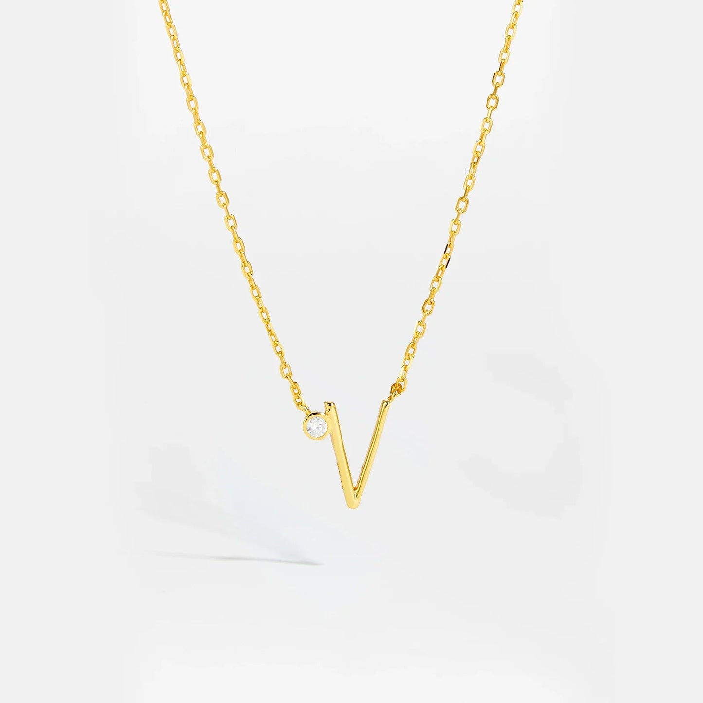 Golden Initial Charm Necklace - MAURÉ