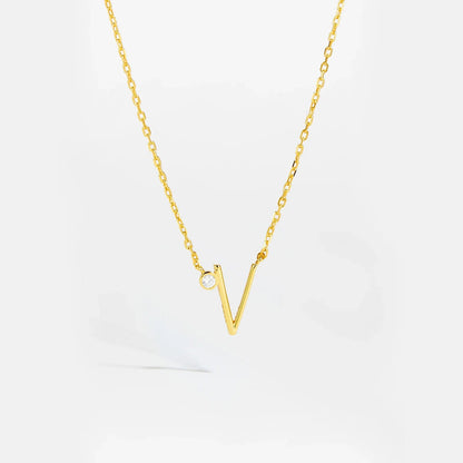 Golden Initial Charm Necklace - MAURÉ