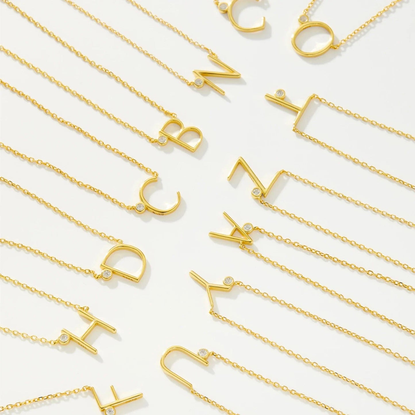 Golden Initial Charm Necklace - MAURÉ