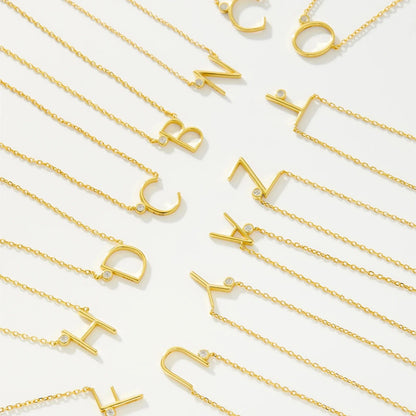 Golden Initial Charm Necklace - MAURÉ