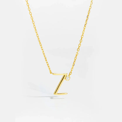 Golden Initial Charm Necklace - MAURÉ