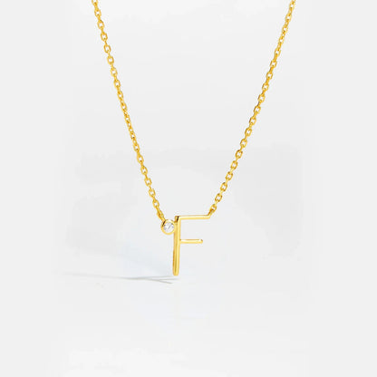Golden Initial Charm Necklace - MAURÉ