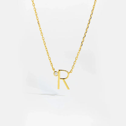 Golden Initial Charm Necklace - MAURÉ