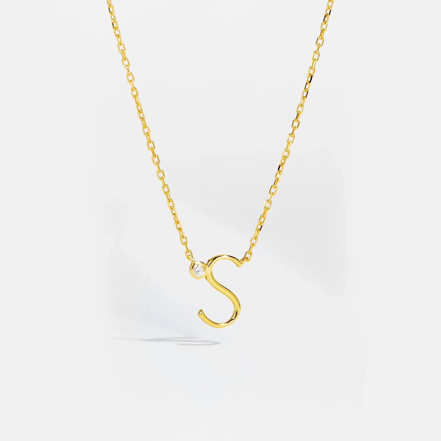Golden Initial Charm Necklace - MAURÉ
