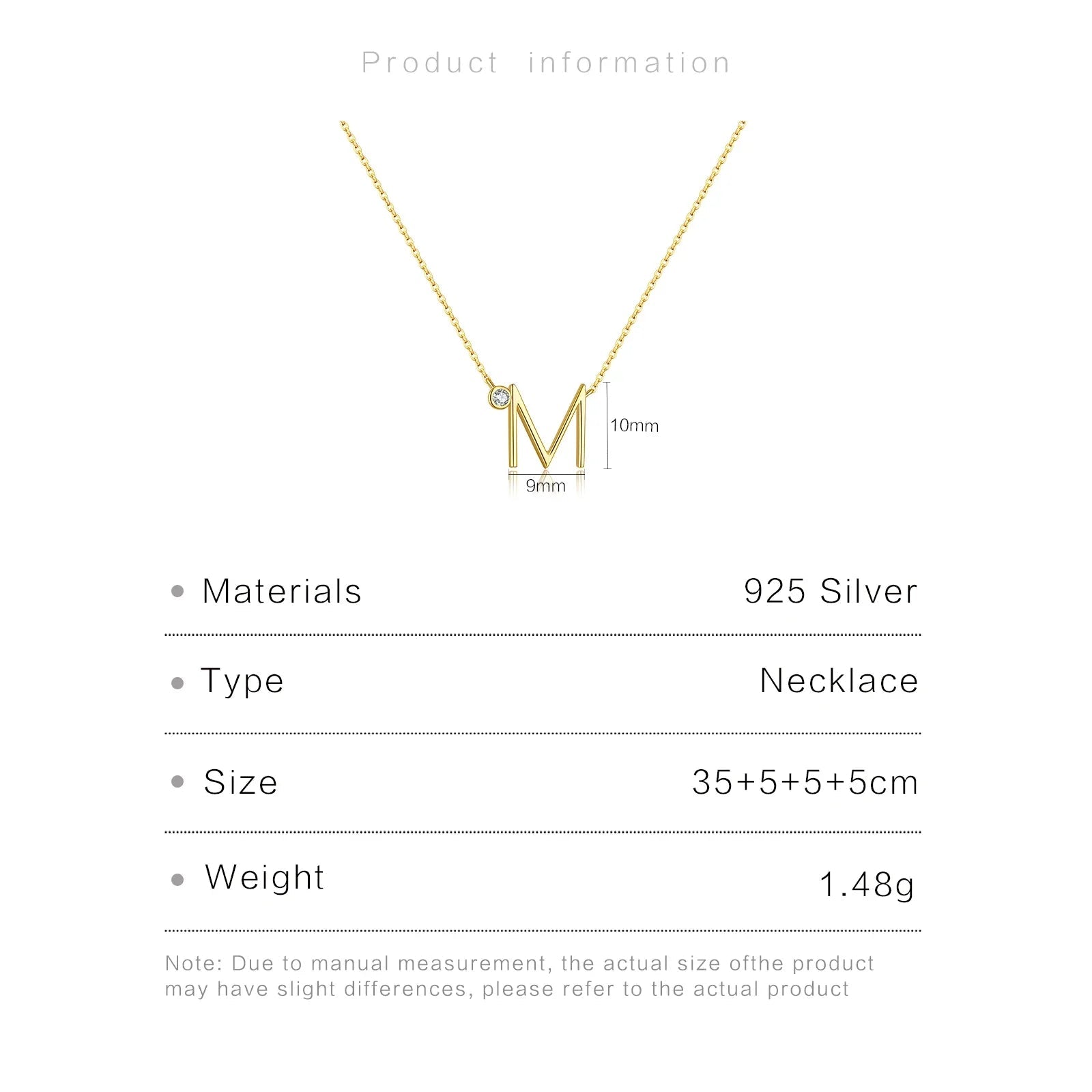 Golden Initial Charm Necklace - MAURÉ