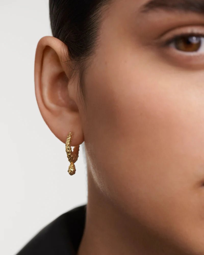 Lava Texture Hoop Earrings - MAURÉ