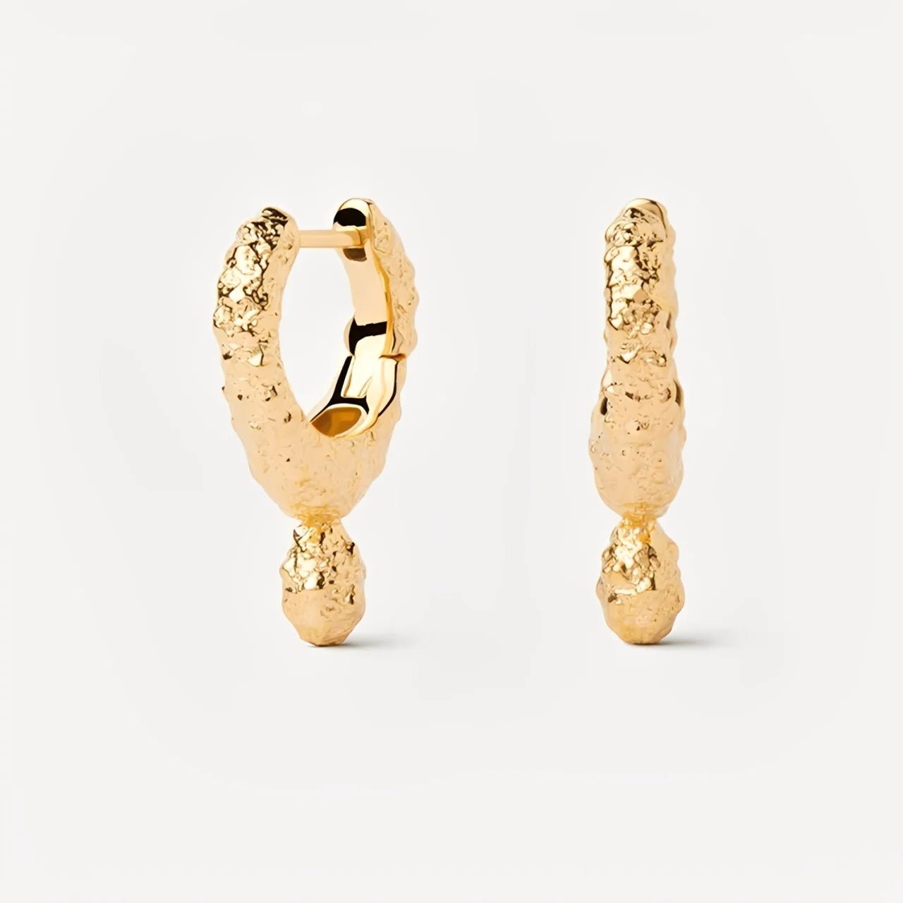 Lava Texture Hoop Earrings - MAURÉ