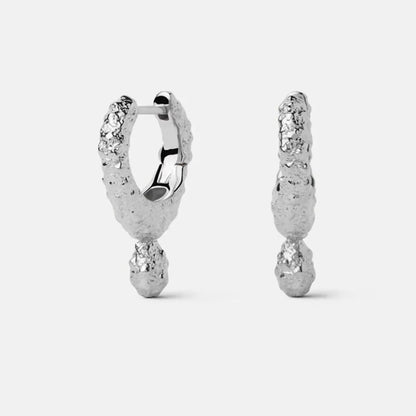 Lava Texture Hoop Earrings - MAURÉ
