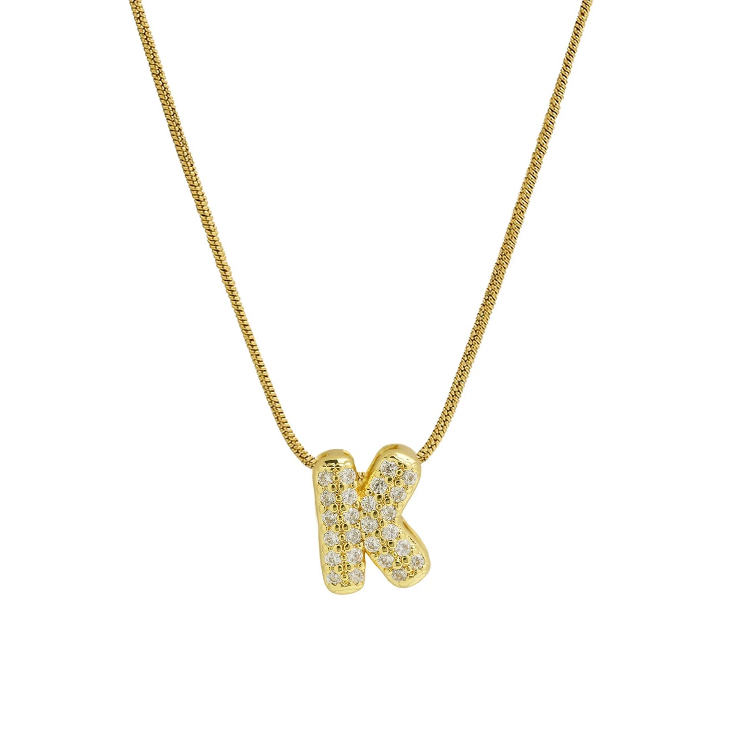 Mini Zircon Letter Necklace - MAURÉ