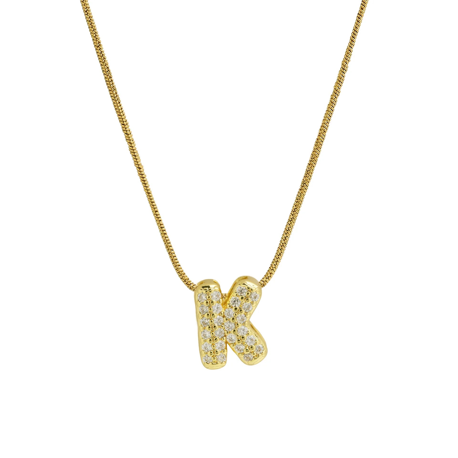 Mini Zircon Letter Necklace - MAURÉ