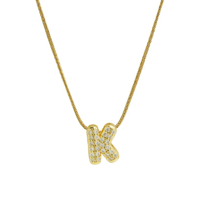 Mini Zircon Letter Necklace - MAURÉ