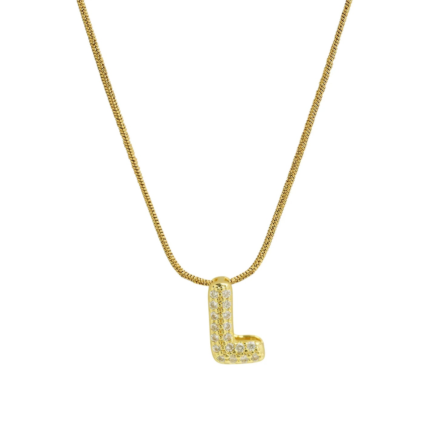 Mini Zircon Letter Necklace - MAURÉ