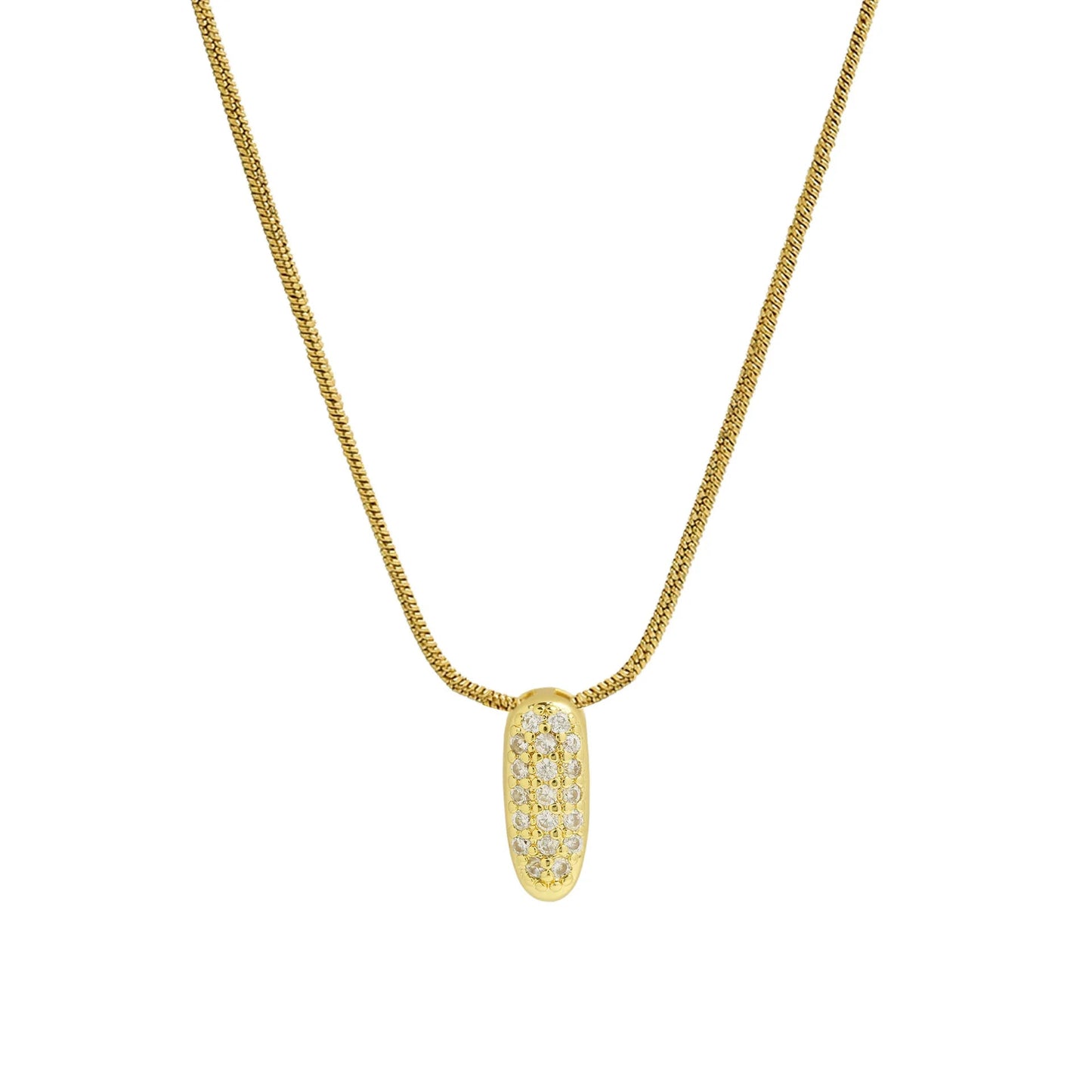 Mini Zircon Letter Necklace - MAURÉ