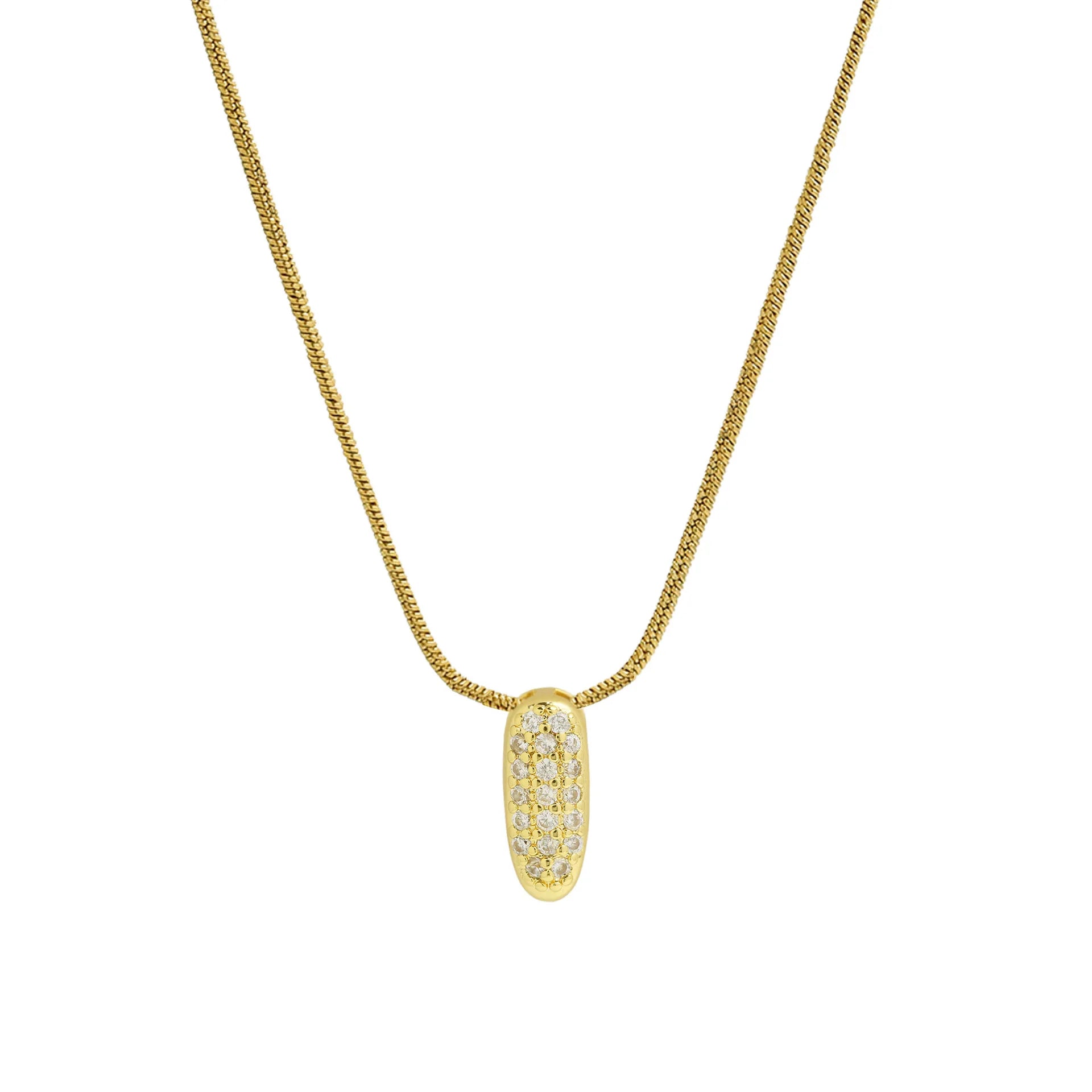 Mini Zircon Letter Necklace - MAURÉ