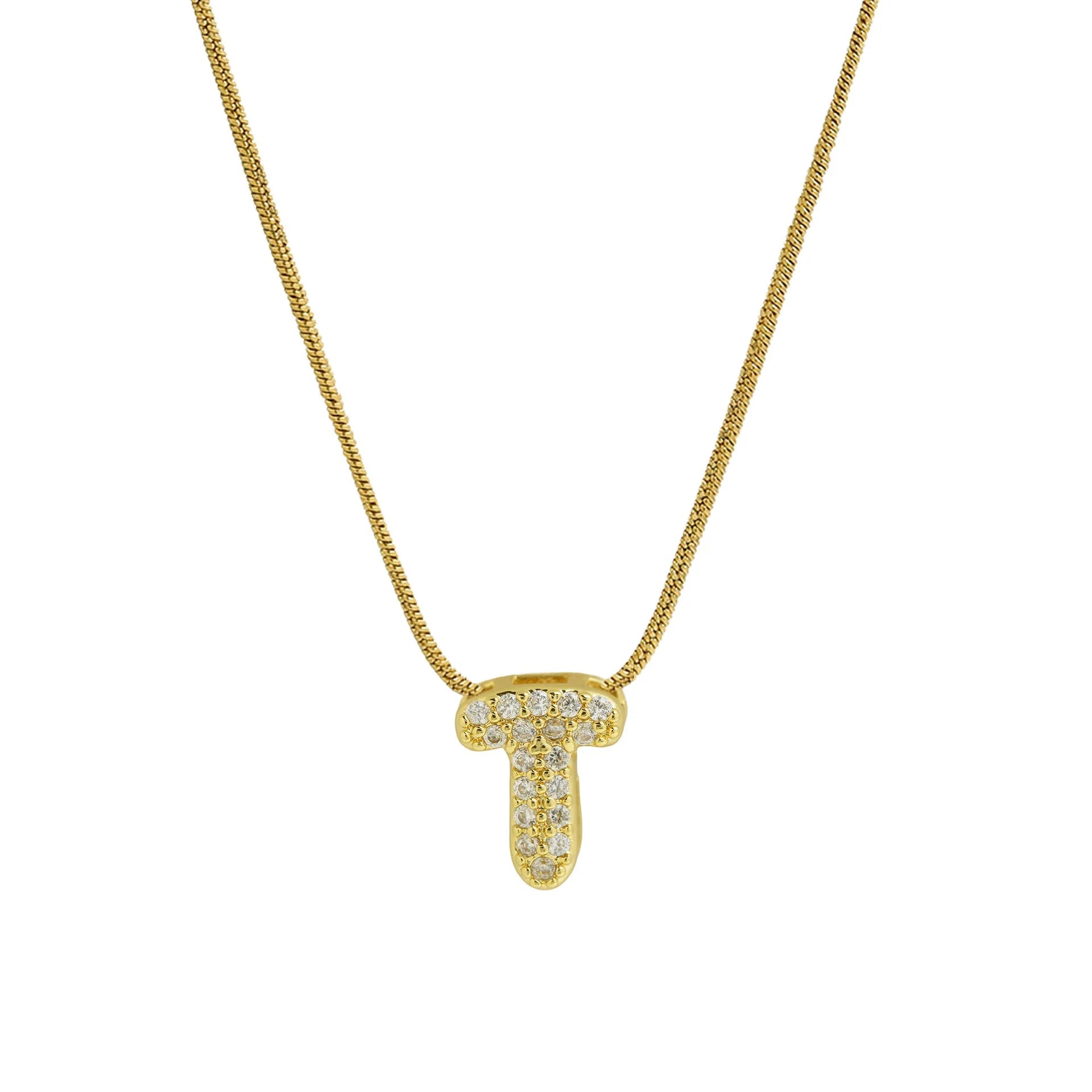 Mini Zircon Letter Necklace - MAURÉ