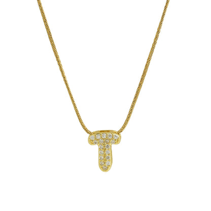 Mini Zircon Letter Necklace - MAURÉ
