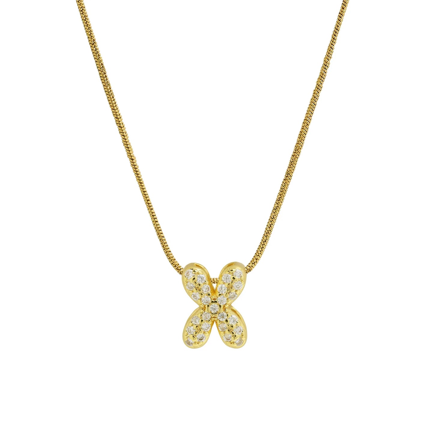 Mini Zircon Letter Necklace - MAURÉ