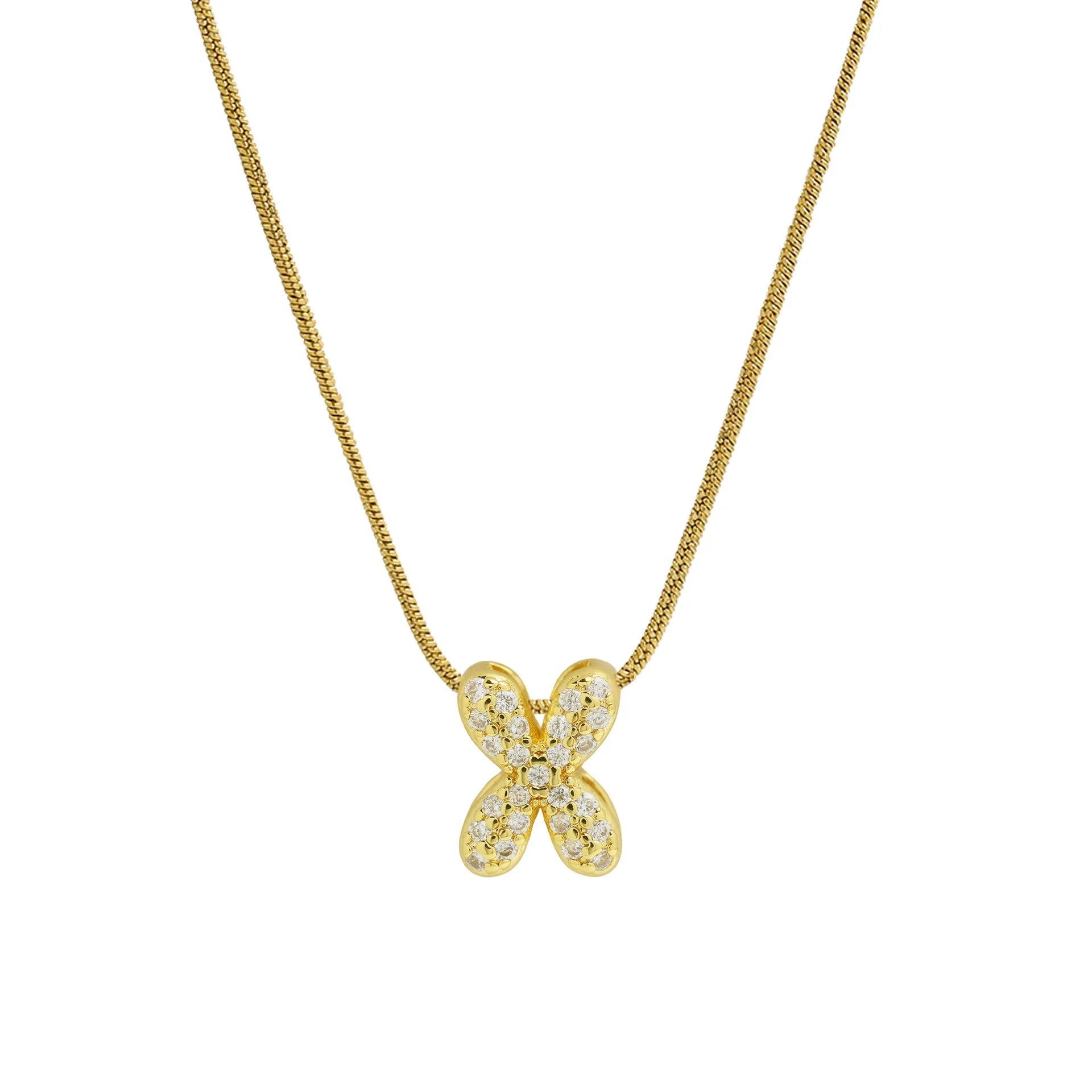 Mini Zircon Letter Necklace - MAURÉ