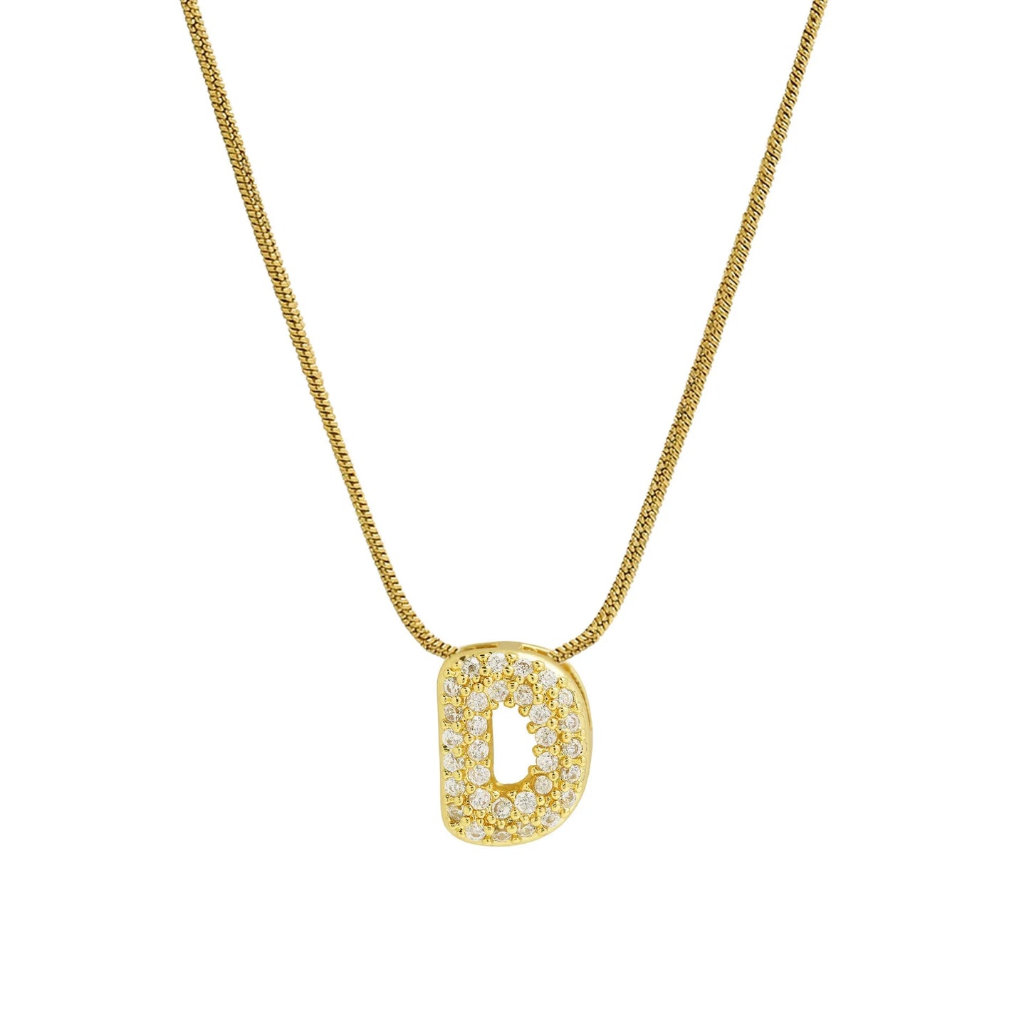 Mini Zircon Letter Necklace - MAURÉ