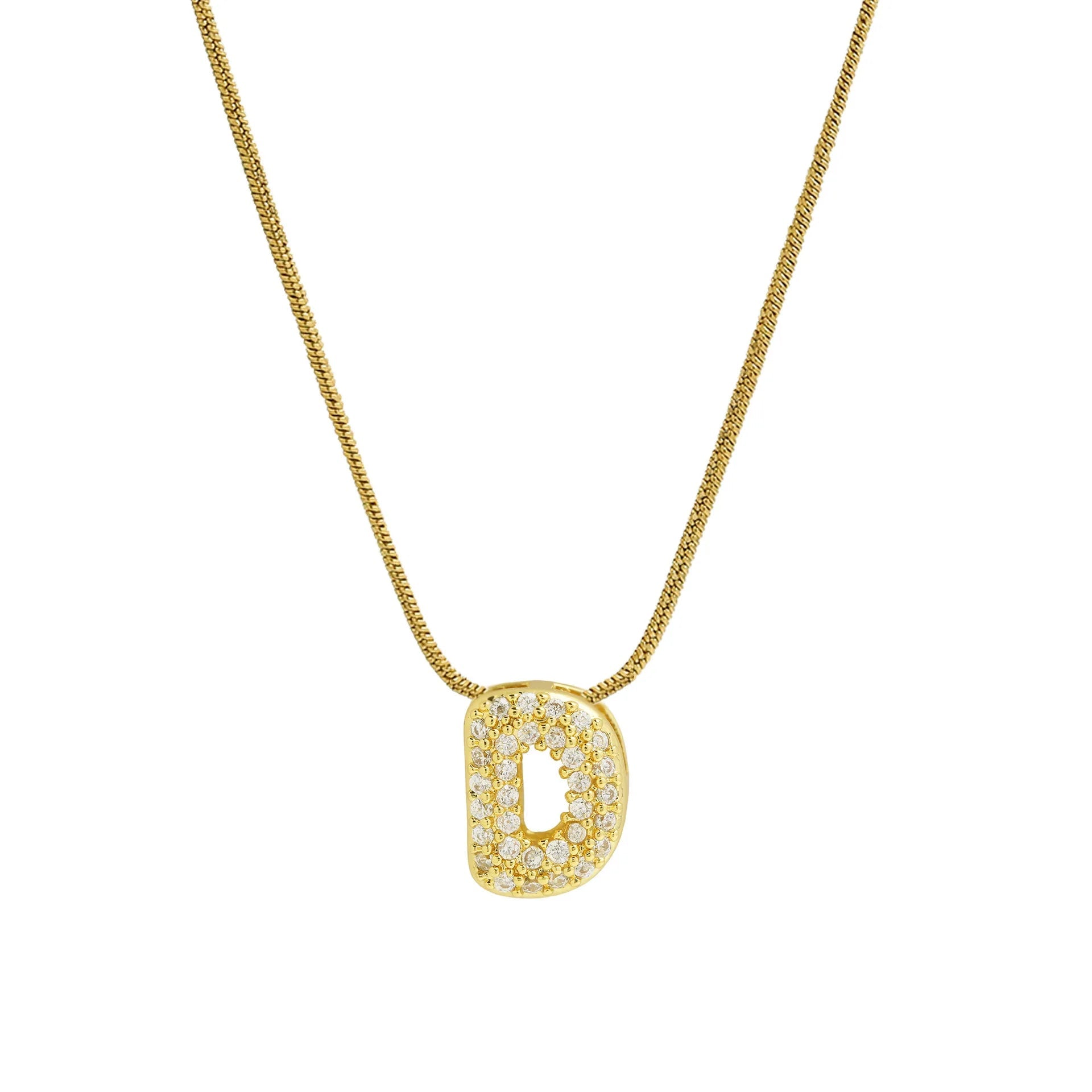 Mini Zircon Letter Necklace - MAURÉ