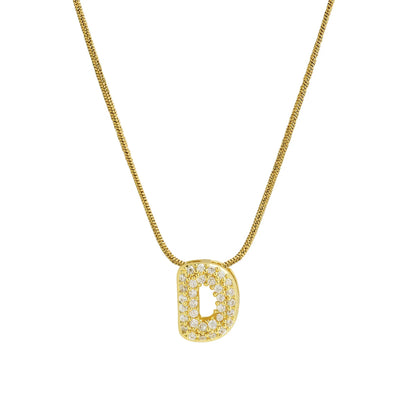 Mini Zircon Letter Necklace - MAURÉ
