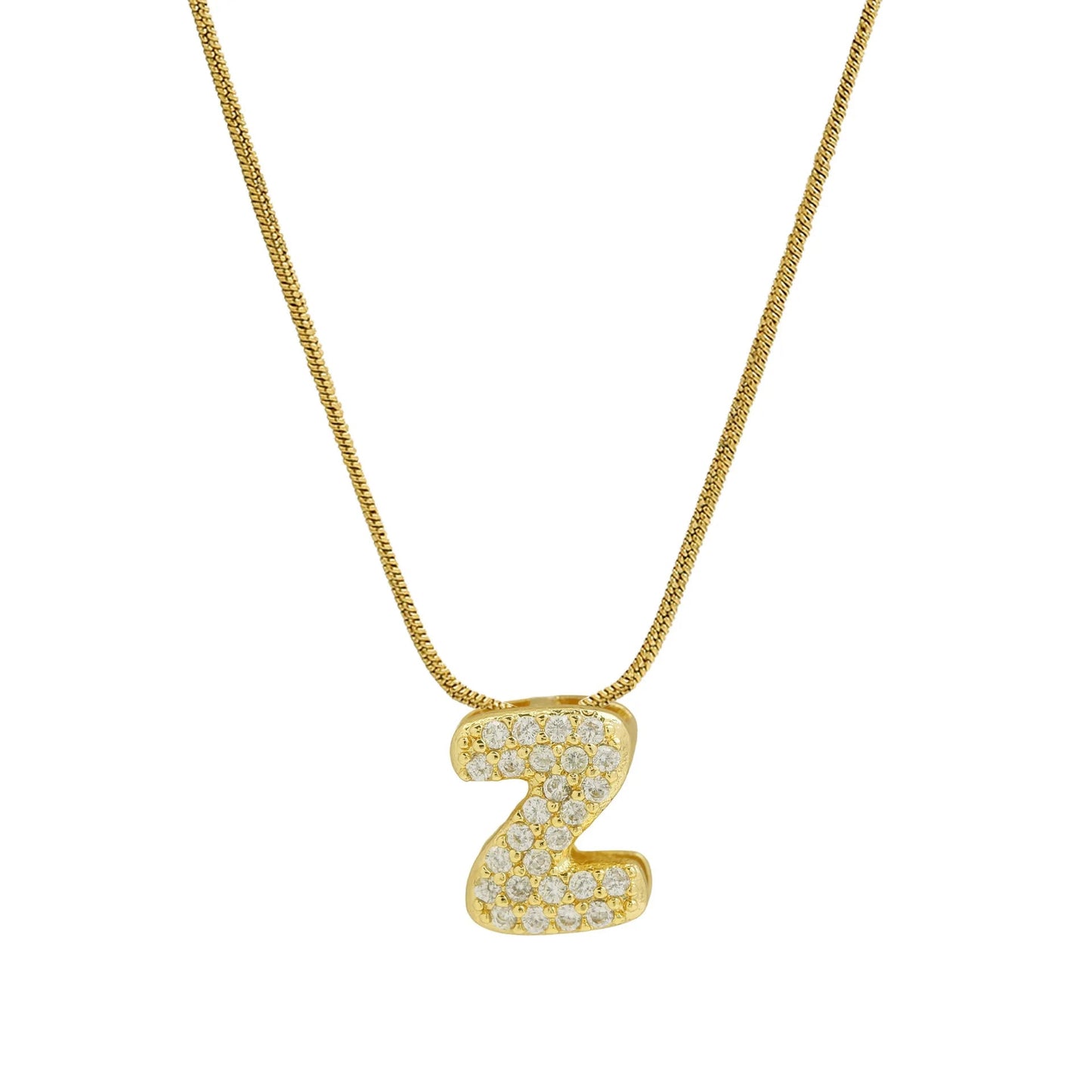 Mini Zircon Letter Necklace - MAURÉ