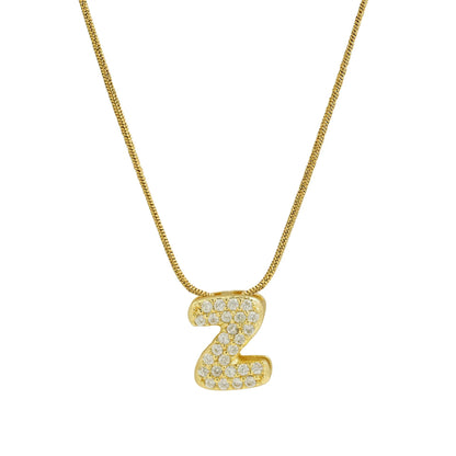 Mini Zircon Letter Necklace - MAURÉ
