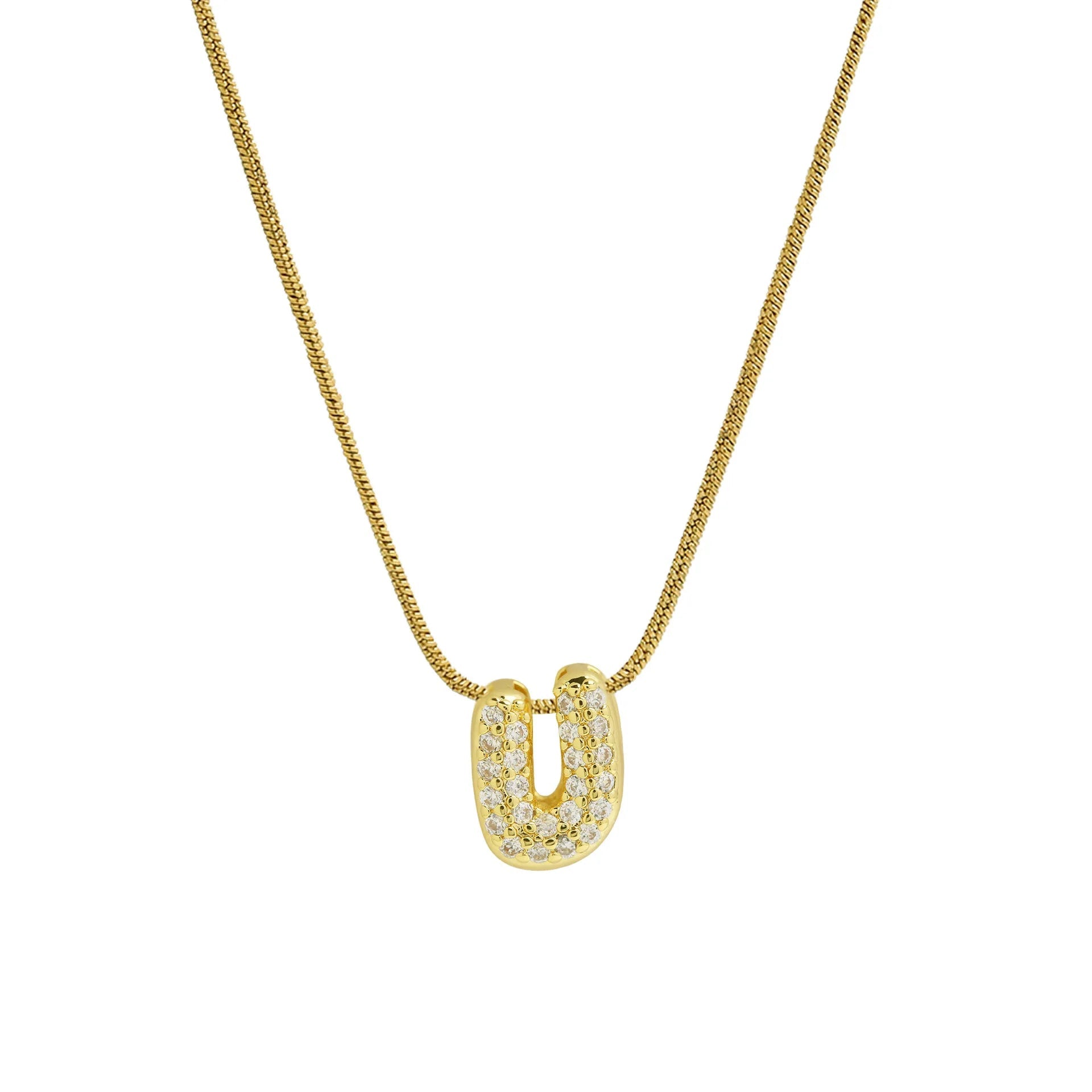 Mini Zircon Letter Necklace - MAURÉ