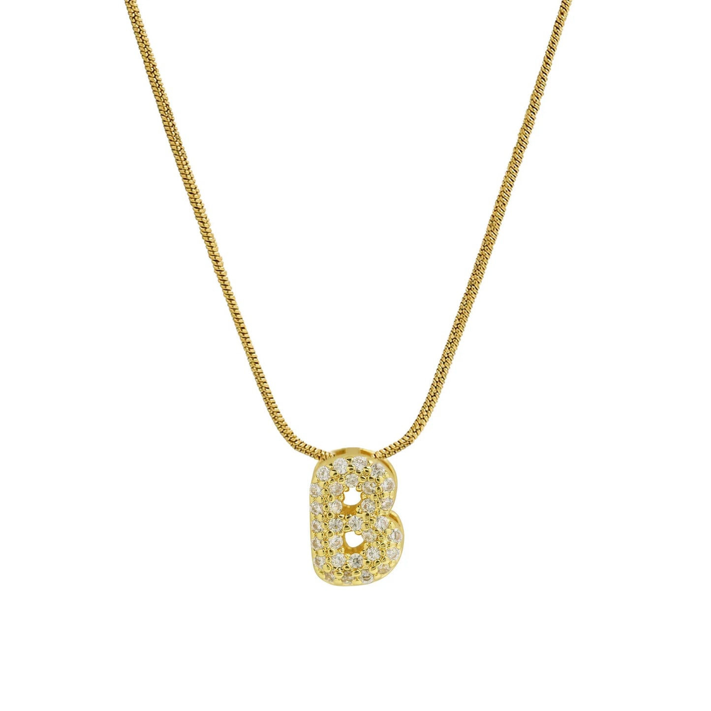 Mini Zircon Letter Necklace - MAURÉ