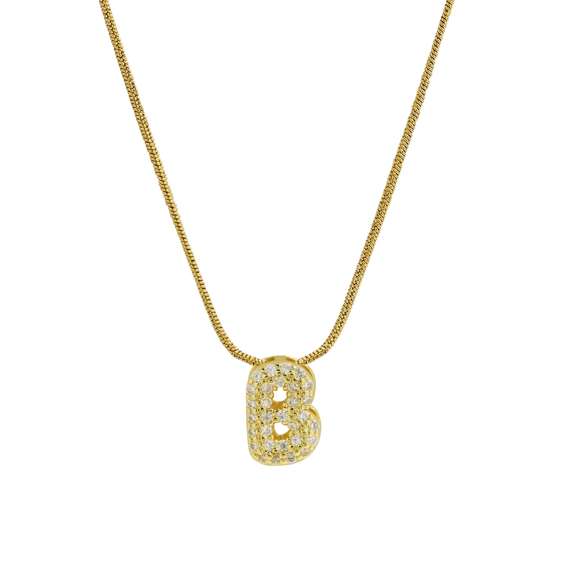 Mini Zircon Letter Necklace - MAURÉ