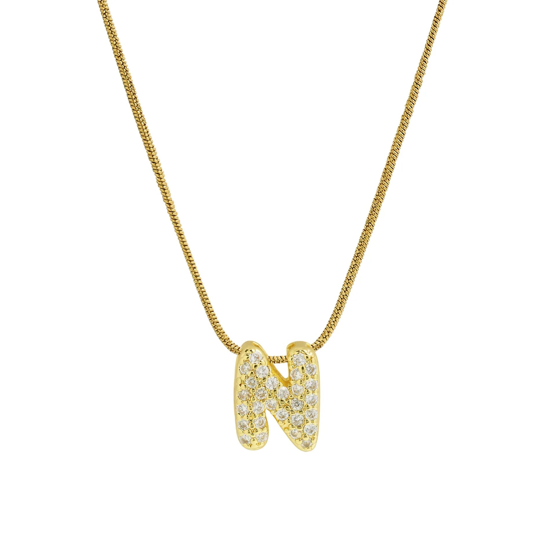 Mini Zircon Letter Necklace - MAURÉ