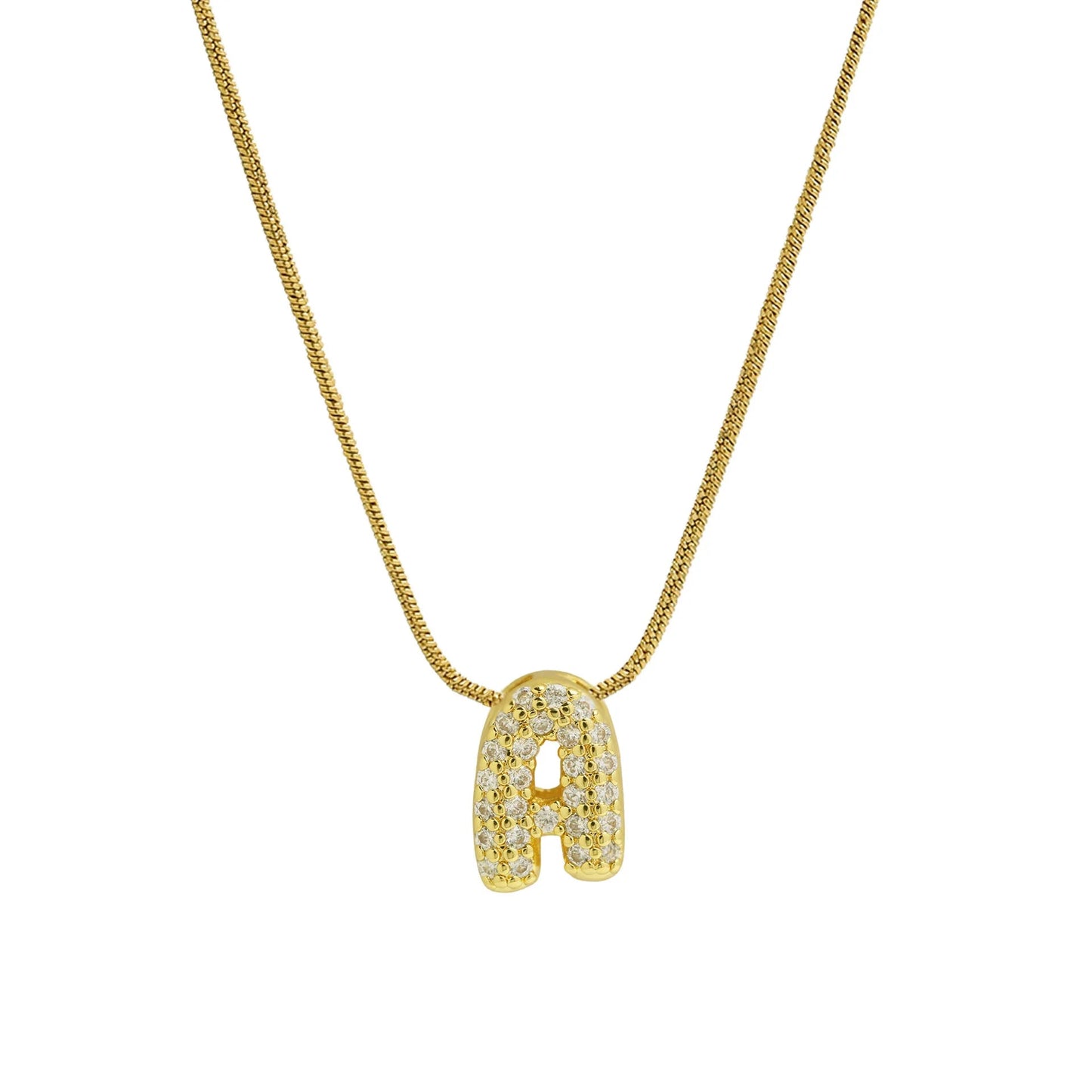 Mini Zircon Letter Necklace - MAURÉ