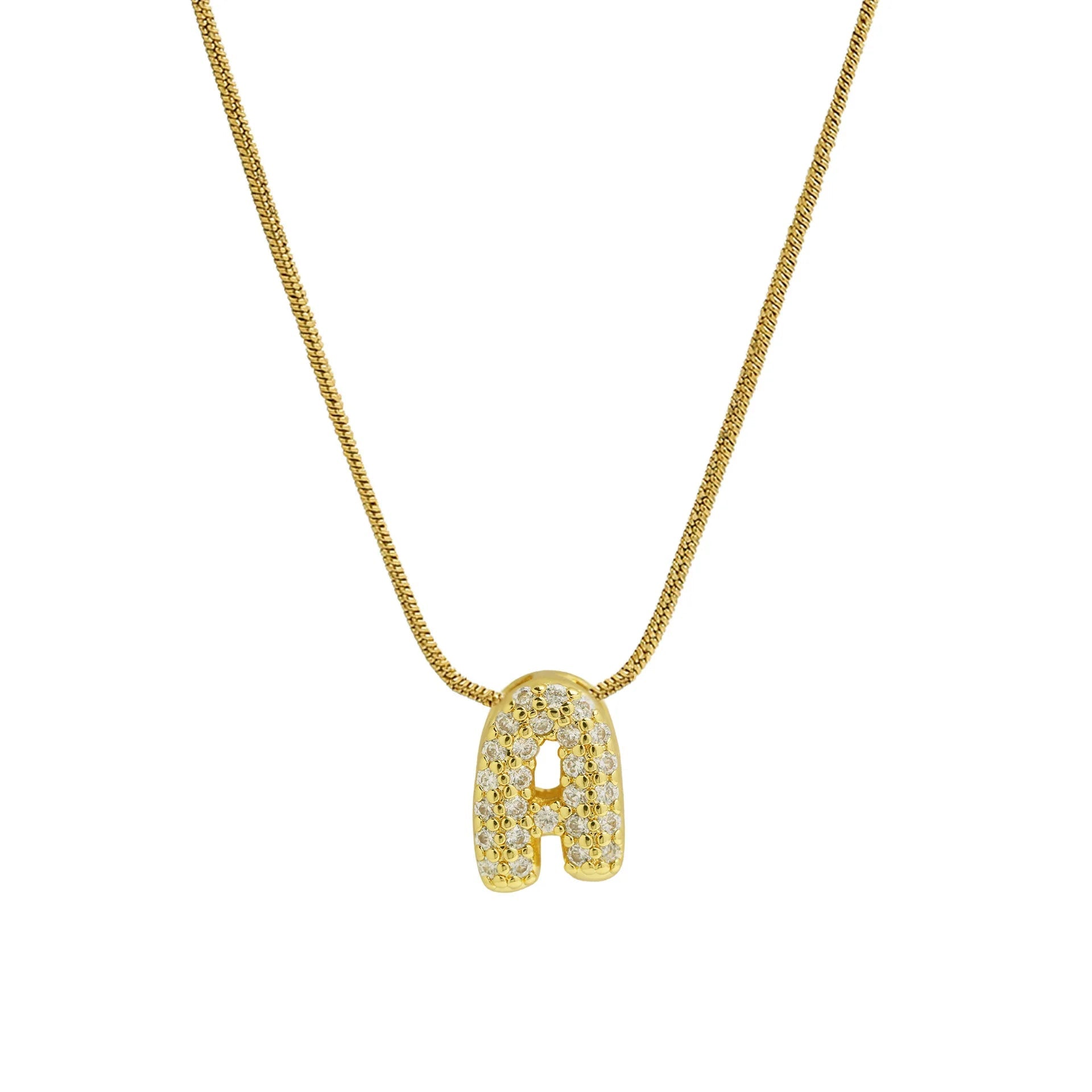 Mini Zircon Letter Necklace - MAURÉ