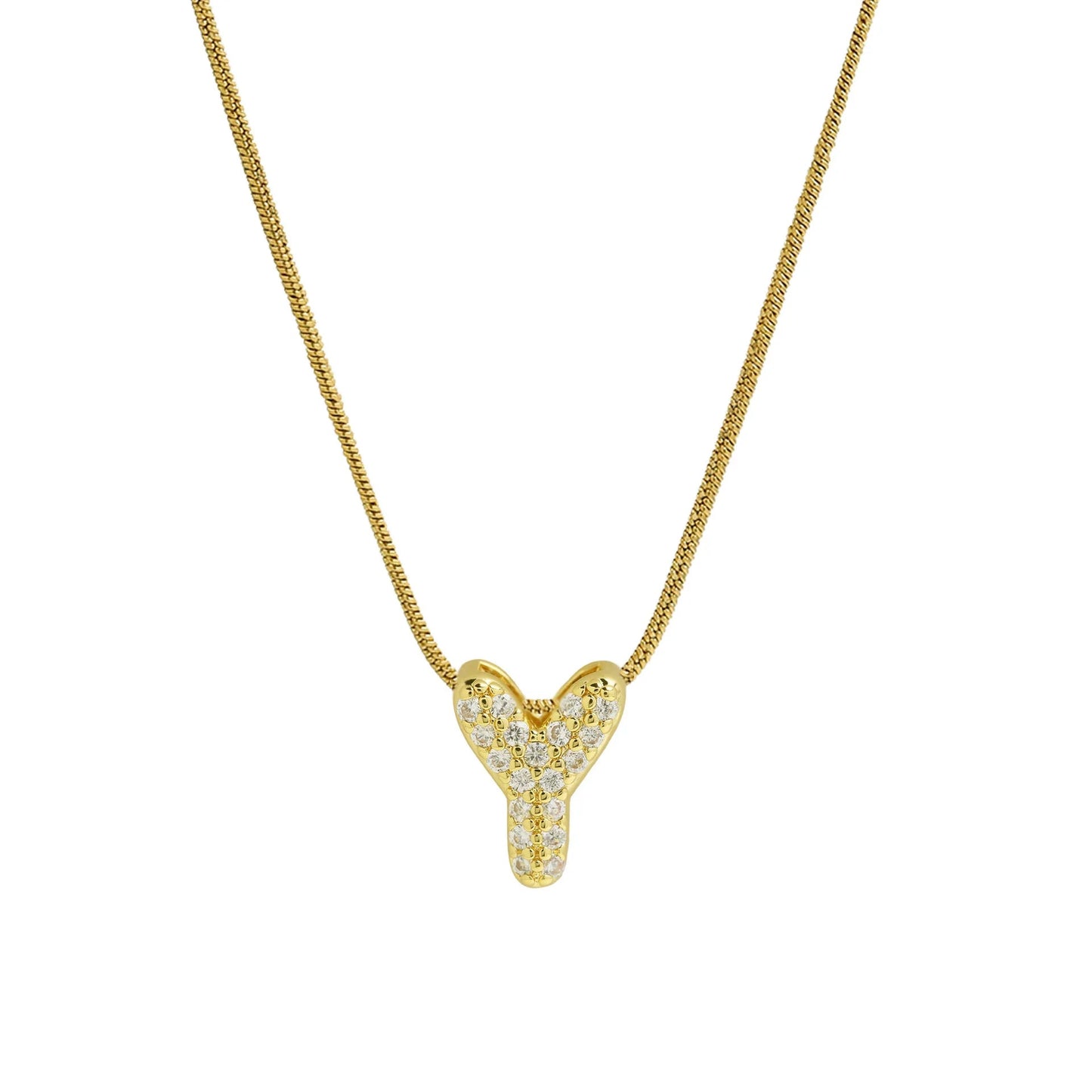 Mini Zircon Letter Necklace - MAURÉ