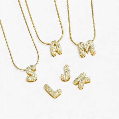 Mini Zircon Letter Necklace